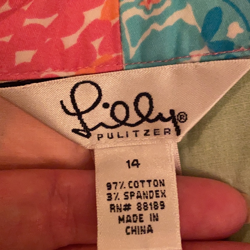 Lilly Pulitzer White Label Rainbow Patch Capris - image 2